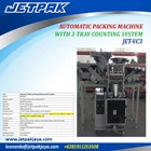 AUTOMATIC PACKING MACHINE WITH 3 TRAY COUNTING SYSTEM (JET-VC3) - Mesin Pengemas Otomatis 1