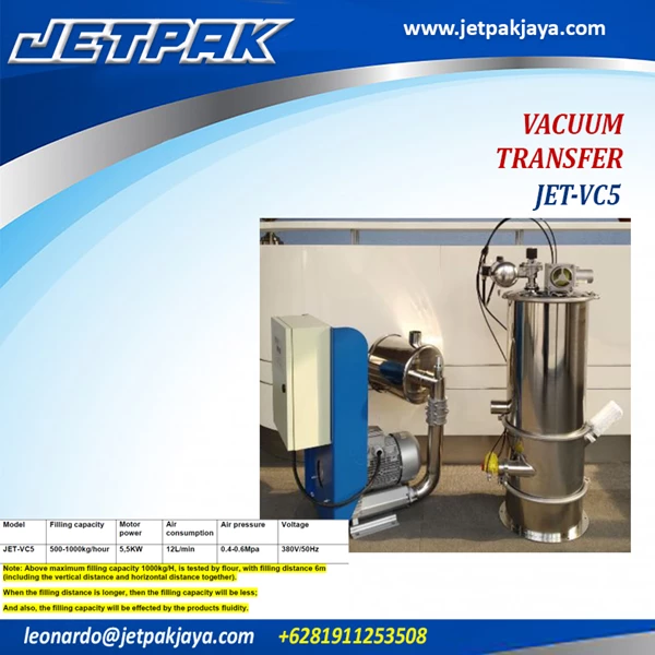 VACUUM TRANSFER (JET-VC5) - Mesin Vacuum 