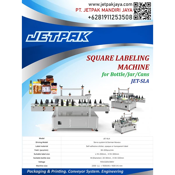 SQUARE SHAPED OBJECT LABELING MACHINE - Mesin Label