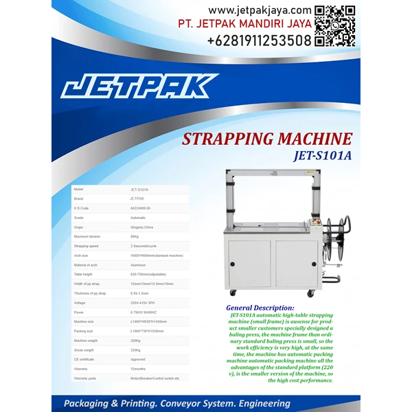 STRAPPING MACHINE (JET-S101A) - Mesin Strapping