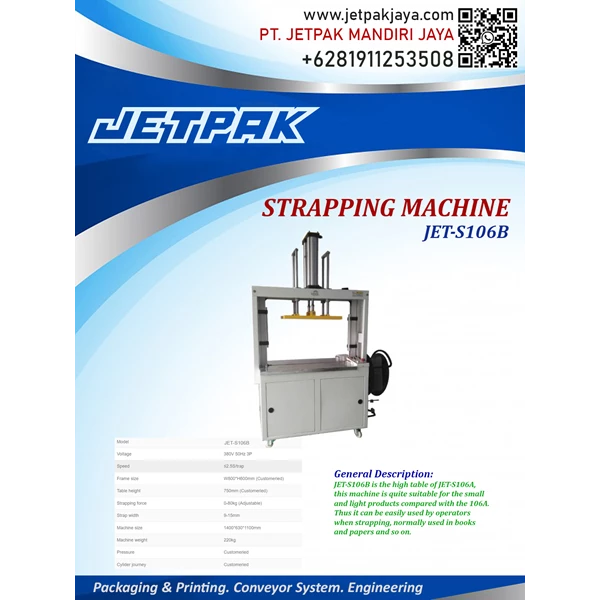 STRAPPING MACHINE (JET-106B) - Mesin Strapping
