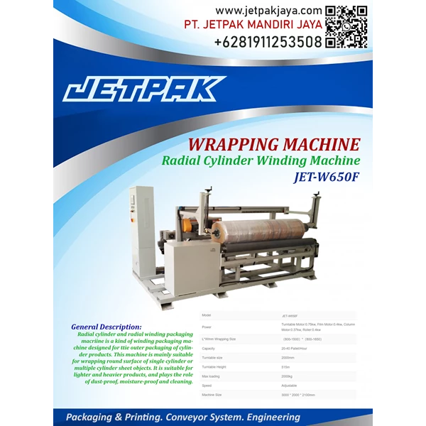 WRAPPING MACHINE (JET-W650F) - Mesin Wrap